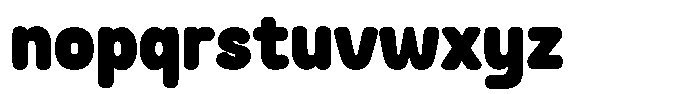 Bigger Chuby Font LOWERCASE