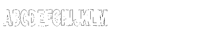 Bigglo Outline Font UPPERCASE