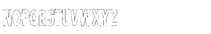 Bigglo Outline Font UPPERCASE