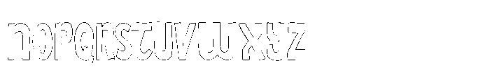 Bigglo Outline Font LOWERCASE