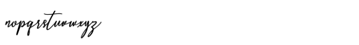 Bigland Script Font LOWERCASE