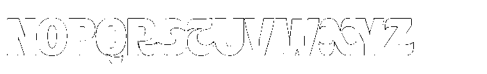 Bigmod Outline Font UPPERCASE
