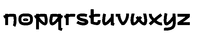 Bigmoster Regular Font LOWERCASE