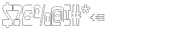 Bigose Outline Font OTHER CHARS