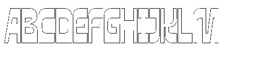 Bigose Outline Font UPPERCASE