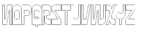 Bigose Outline Font UPPERCASE