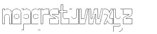 Bigose Outline Font LOWERCASE