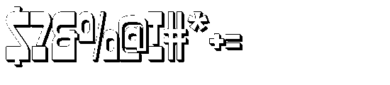 Bigose Shadow Font OTHER CHARS