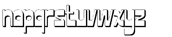 Bigose Shadow Font LOWERCASE