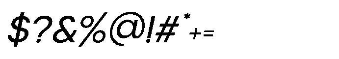 Bigota Italic Font OTHER CHARS