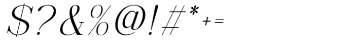 Bigsmile Serif Family Italic Extra Light Font OTHER CHARS