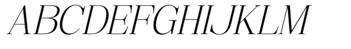 Bigsmile Serif Family Italic Extra Light Font UPPERCASE