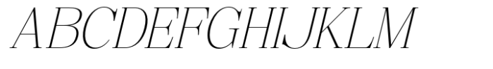 Bigsmile Serif Family Italic Thin Font UPPERCASE