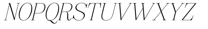 Bigsmile Serif Family Italic Thin Font UPPERCASE