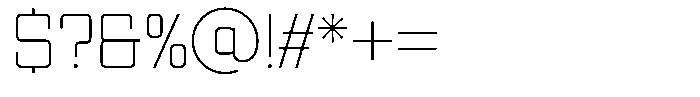 Bilaiyoba Thin Font OTHER CHARS