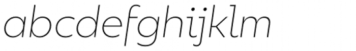 Bilbao Ultra Light Italic Font LOWERCASE