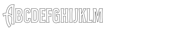 Bilcase Outline Font UPPERCASE