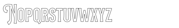 Bilcase Outline Font UPPERCASE