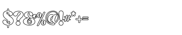 Billion Laughter Outline Font OTHER CHARS