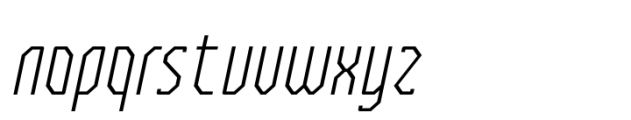 Bilokos Pro Extra Light Condensed Italic Font LOWERCASE
