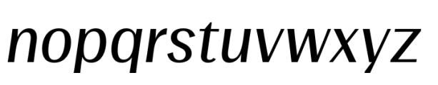 Bilton Medium Italic Font LOWERCASE