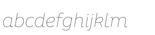 Binate Display Hairline Italic Font LOWERCASE