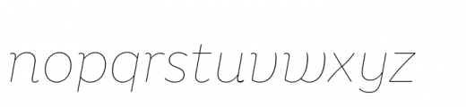 Binate Display Hairline Italic Font LOWERCASE
