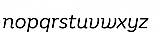 Binate Display Italic Font LOWERCASE