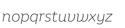 Binate Display Thin Italic Font LOWERCASE