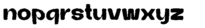 Bingo Mood Rough Font LOWERCASE