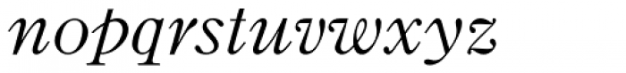 Binny Old Style MT Italic Font LOWERCASE