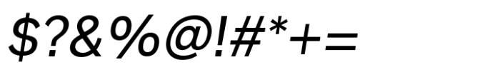 Binoma Oblique Font OTHER CHARS