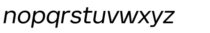 Binoma Oblique Font LOWERCASE