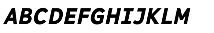 Binomic Slanted Bold Font UPPERCASE