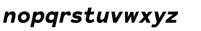 Binomic Slanted Bold Font LOWERCASE