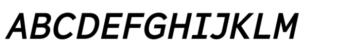 Binomic Slanted Medium Font UPPERCASE