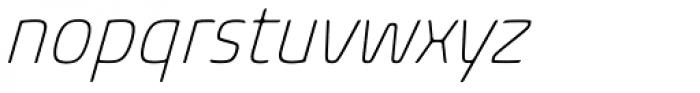 Biome Std Narrow ExtraLight Italic Font LOWERCASE