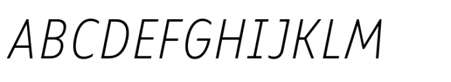 Bion Light Condensed Italic Font UPPERCASE