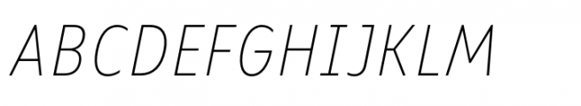 Bion Thin Condensed Italic Font UPPERCASE