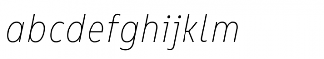 Bion Thin Condensed Italic Font LOWERCASE