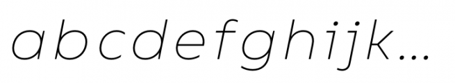 Bion Thin Italic Font LOWERCASE