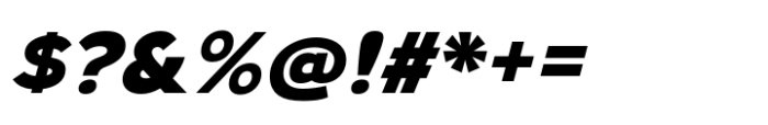 Biondi Sans Heavy Slanted Font OTHER CHARS