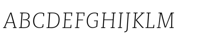 Bionik Extra Light Italic Font UPPERCASE