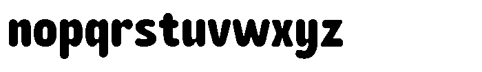 Biorne Rounded  Bold Font LOWERCASE