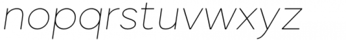 Biotic Thin Italic Font LOWERCASE