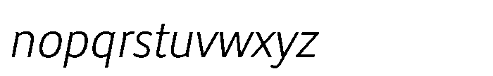 Biotrip Sans Light Italic Font LOWERCASE
