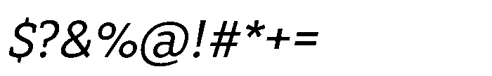 Biotrip Serif Italic Font OTHER CHARS
