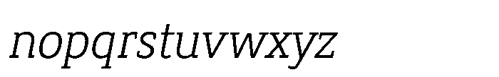 Biotrip Serif Light Italic Font LOWERCASE