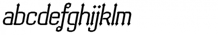 Bipolar Oblique Font LOWERCASE