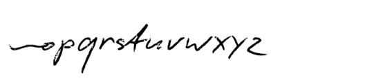 Biro Script Sloppy Font LOWERCASE